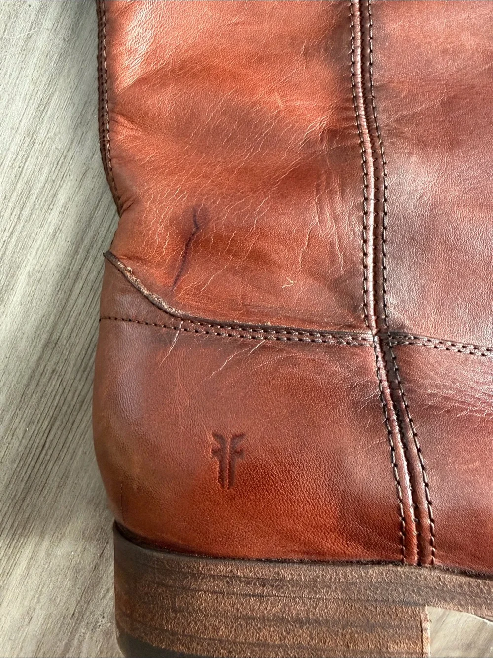 Frye Womens Sz 10 Melissa Button 2 Leather Knee High Pull-On Riding Boots Cognac